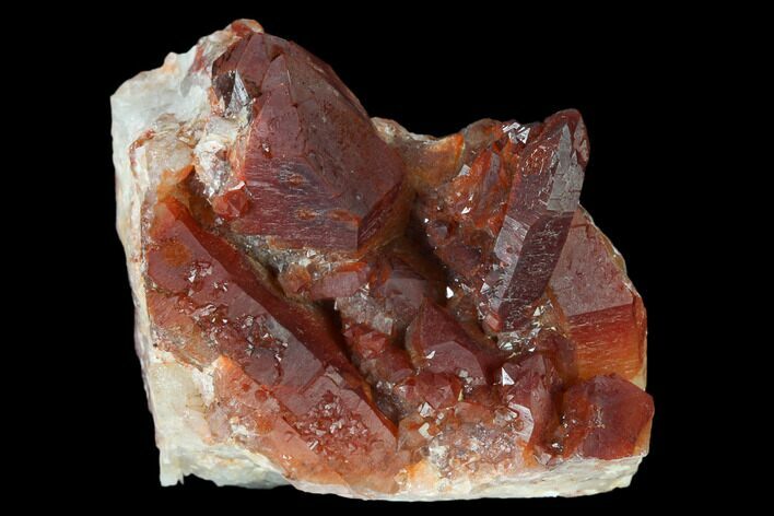 Natural, Red Quartz Crystal Cluster - Morocco #135690